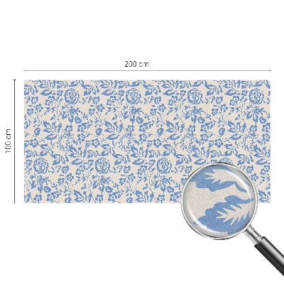 Dekorativní mléčná fólie na sklo Květiny listy