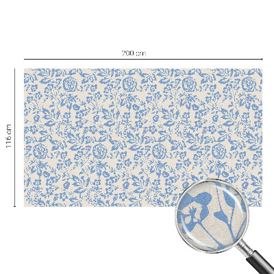 Dekorativní mléčná fólie na sklo Květiny listy