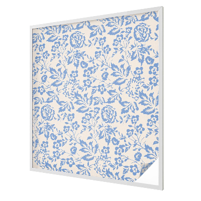 Dekorativní mléčná fólie na sklo Květiny listy