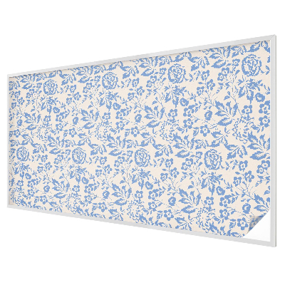 Dekorativní mléčná fólie na sklo Květiny listy