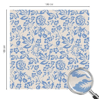 Dekorativní mléčná fólie na sklo Květiny listy