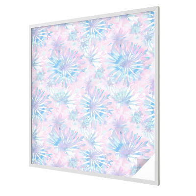 Samolepicí protisluneční fólie na okna Květinové akvarely