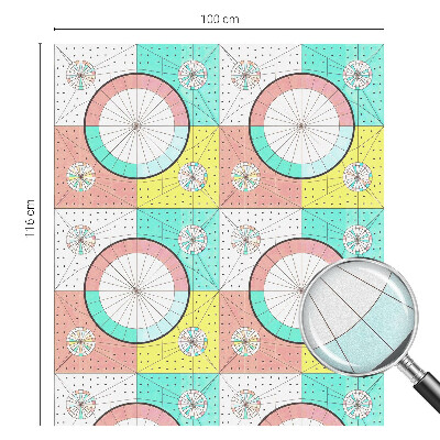 Samolepicí fólie na okna vitráž Geometrické kruhy