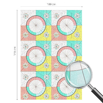 Samolepicí fólie na okna vitráž Geometrické kruhy