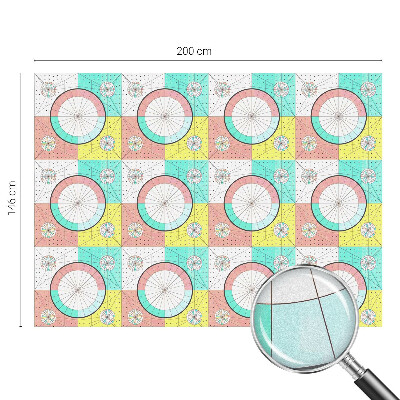 Samolepicí fólie na okna vitráž Geometrické kruhy