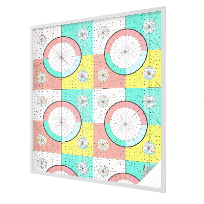 Samolepicí fólie na okna vitráž Geometrické kruhy