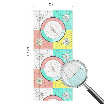 Samolepicí fólie na okna vitráž Geometrické kruhy