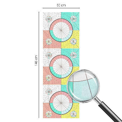 Samolepicí fólie na okna vitráž Geometrické kruhy