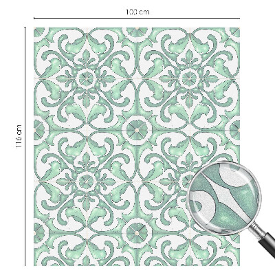 Samolepicí fólie na okna vitráž Zelená symetrie