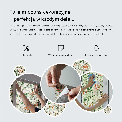 Samolepicí fólie na okna vitráž Zelená symetrie