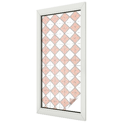 Dekorativní mléčná fólie na sklo Geometrické kosočtverce