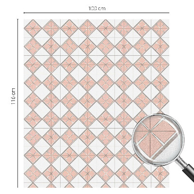 Dekorativní mléčná fólie na sklo Geometrické kosočtverce