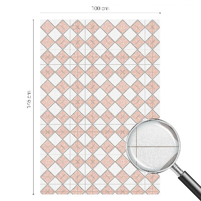 Dekorativní mléčná fólie na sklo Geometrické kosočtverce