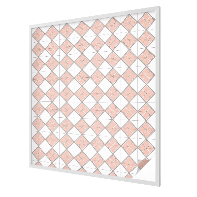 Dekorativní mléčná fólie na sklo Geometrické kosočtverce