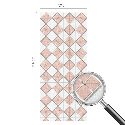 Dekorativní mléčná fólie na sklo Geometrické kosočtverce