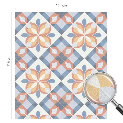 Dekorativní mléčná fólie na sklo Barevná symetrie