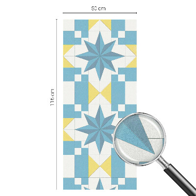 Samolepicí fólie na okna vitráž Modré hvězdy