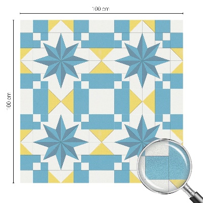 Samolepicí fólie na okna vitráž Modré hvězdy