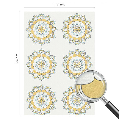 Dekorativní mléčná fólie na sklo Barevné mandaly