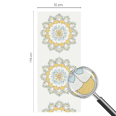 Dekorativní mléčná fólie na sklo Barevné mandaly