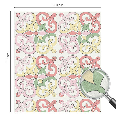 Dekorativní mléčná fólie na sklo Květinové ornamenty