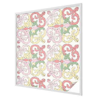 Dekorativní mléčná fólie na sklo Květinové ornamenty