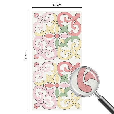 Dekorativní mléčná fólie na sklo Květinové ornamenty