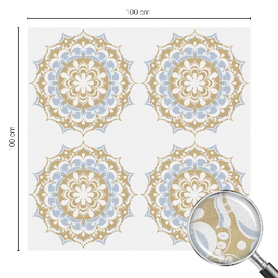 Dekorativní mléčná fólie na sklo Boho mandaly
