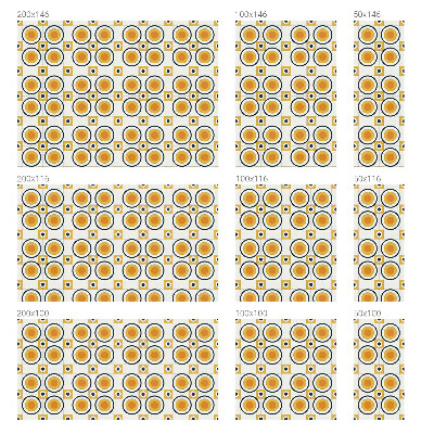 Dekorativní mléčná fólie na sklo Retro kruhy