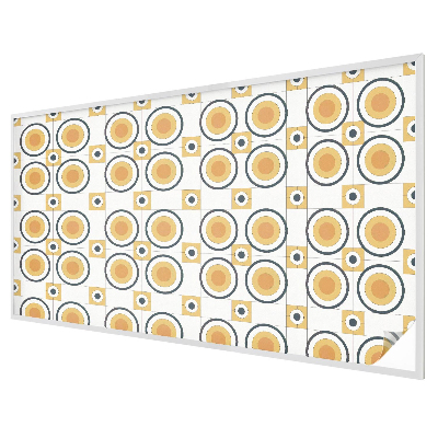 Dekorativní mléčná fólie na sklo Retro kruhy