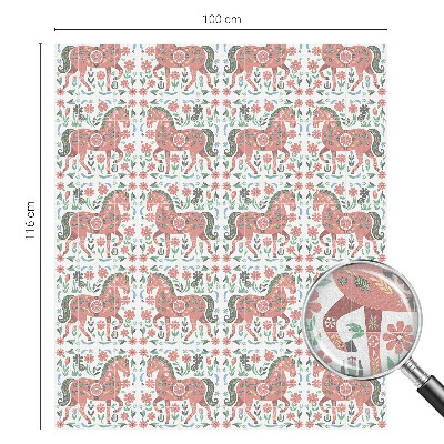 Samolepicí protisluneční fólie na okna Barevní koně