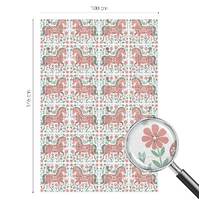 Samolepicí protisluneční fólie na okna Barevní koně