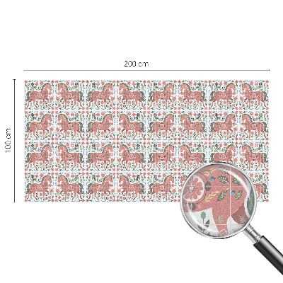 Samolepicí protisluneční fólie na okna Barevní koně