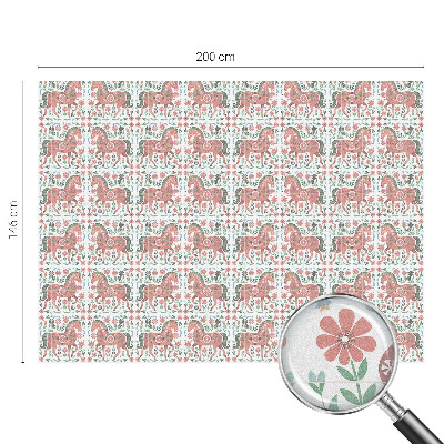 Samolepicí protisluneční fólie na okna Barevní koně