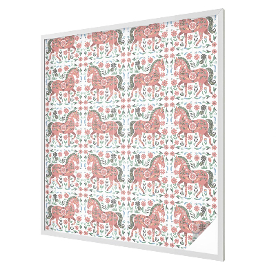 Samolepicí protisluneční fólie na okna Barevní koně