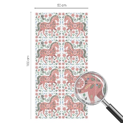 Samolepicí protisluneční fólie na okna Barevní koně