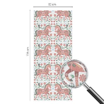 Samolepicí protisluneční fólie na okna Barevní koně