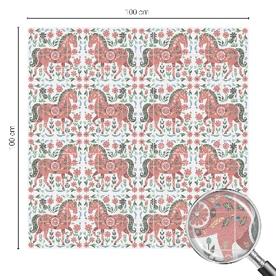 Samolepicí protisluneční fólie na okna Barevní koně