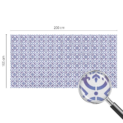 Samolepicí fólie na okna vitráž Modré dlaždice