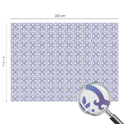 Samolepicí fólie na okna vitráž Modré dlaždice