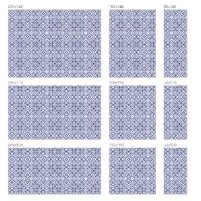 Samolepicí fólie na okna vitráž Modré dlaždice