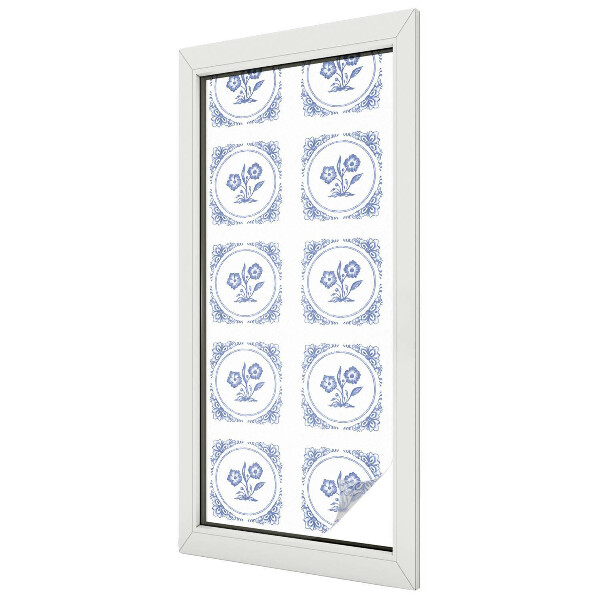 Dekorativní mléčná fólie na sklo Křehké květiny