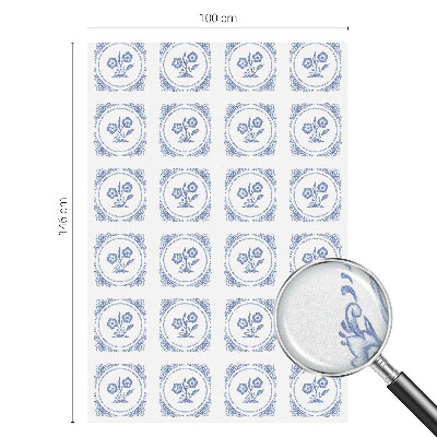 Dekorativní mléčná fólie na sklo Křehké květiny