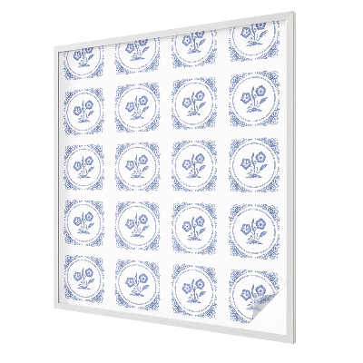 Dekorativní mléčná fólie na sklo Křehké květiny