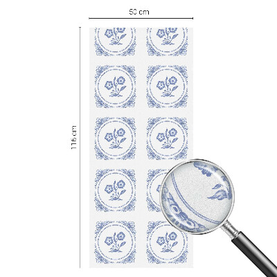 Dekorativní mléčná fólie na sklo Křehké květiny