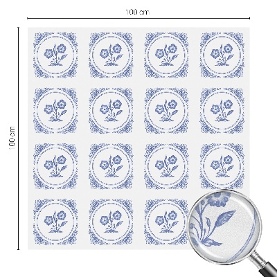 Dekorativní mléčná fólie na sklo Křehké květiny