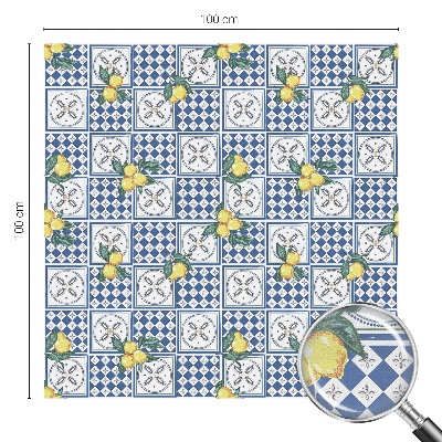 Dekorativní mléčná fólie na sklo Citronový vzor