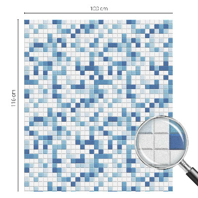 Dekorativní mléčná fólie na sklo Hra s dlaždicemi