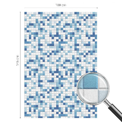 Dekorativní mléčná fólie na sklo Hra s dlaždicemi