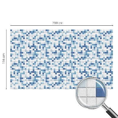 Dekorativní mléčná fólie na sklo Hra s dlaždicemi